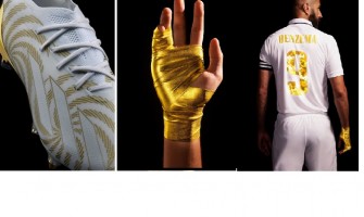 La maglia stampa oro di Benzema!