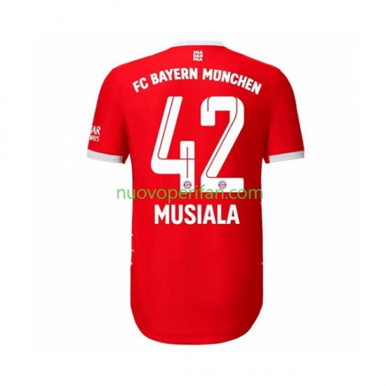 Maglie da Calcio FC Bayern München Musiala 42 Uomo Prima Tenuta 2022-2023 Maniche Corte