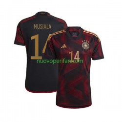 Maglie da Calcio Germania Musiala 14 Uomo Trasferta Tenuta Mondiali 2022 Maniche Corte
