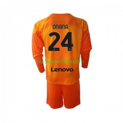 Maglie da Calcio Inter Milan Andre Onana 24 Portiere Bambino Quarta Tenuta 2022-2023 Maniche Lunghe