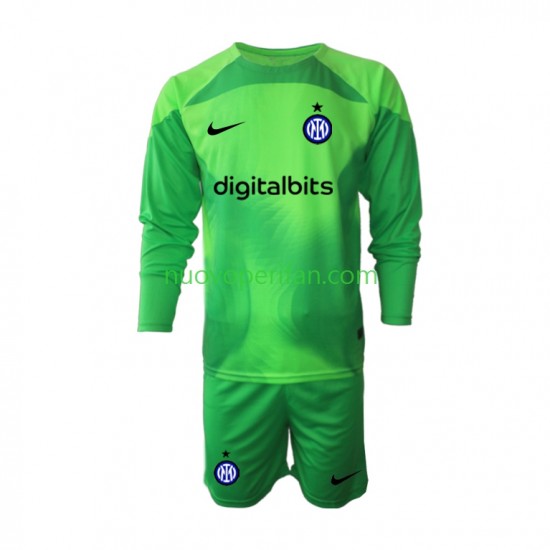 Maglie da Calcio Inter Milan Portiere Bambino Alternativa Tenuta 2022-2023 Maniche Lunghe