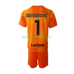 Maglie da Calcio Inter Milan Samir Handanovic 1 Portiere Bambino Quarta Tenuta 2022-2023 Maniche Corte