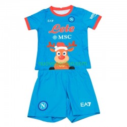 Maglie da Calcio Napoli Xmas Bambino Prima Tenuta 2022-2023 Maniche Corte