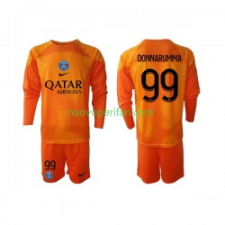 Maglie da Calcio Paris Saint-Germain Donnarumma 99 Portiere Bambino Trasferta Tenuta 2022-2023 Maniche Lunghe