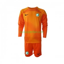 Maglie da Calcio Arabia Saudita Portiere Bambino Trasferta Tenuta Mondiali 2022 Maniche Lunghe