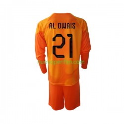 Maglie da Calcio Arabia Saudita Mohammed Al-Owais 21 Portiere Bambino Trasferta Tenuta Mondiali 2022 Maniche Lunghe