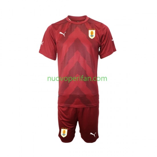 Maglie da Calcio Uruguay Portiere Bambino Prima Tenuta Mondiali 2022 Maniche Corte