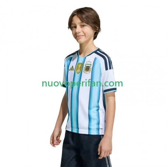 Maglie da Calcio Argentina Bambino Prima Tenuta Mondiali 2026 Maniche Corte