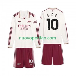 Maglie da Calcio Arsenal Eze 10 Bambino Alternativa Tenuta 2025-2026 Maniche Lunghe