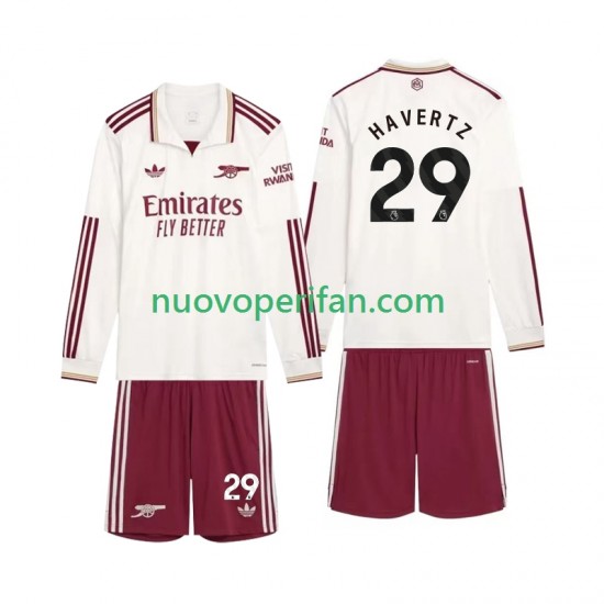 Maglie da Calcio Arsenal Havertz 29 Bambino Alternativa Tenuta 2025-2026 Maniche Lunghe