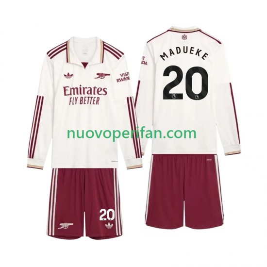Maglie da Calcio Arsenal Madueke 20 Bambino Alternativa Tenuta 2025-2026 Maniche Lunghe