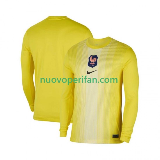 Maglie da Calcio Francia Portiere Uomo Prima Tenuta 2025 Maniche Lunghe