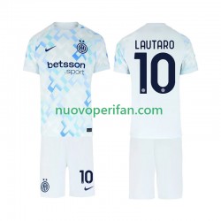Maglie da Calcio Inter Milan Lautaro Martinez 10 Bambino Trasferta Tenuta 2025-2026 Maniche Corte