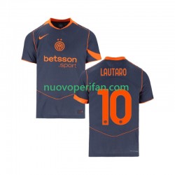 Maglie da Calcio Inter Milan Lautaro Martinez 10 Uomo Alternativa Tenuta 2025-2026 Maniche Corte