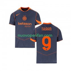 Maglie da Calcio Inter Milan Marcus Thuram 9 Uomo Alternativa Tenuta 2025-2026 Maniche Corte
