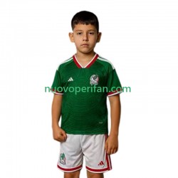 Maglie da Calcio Messico Bambino Prima Tenuta Mondiali 2026 Maniche Corte