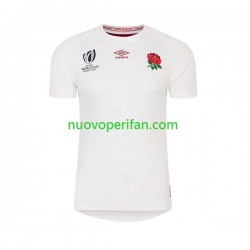 Maglie da Rugby Inghilterra Uomo Prima Tenuta World Cup 2023 Maniche Corte