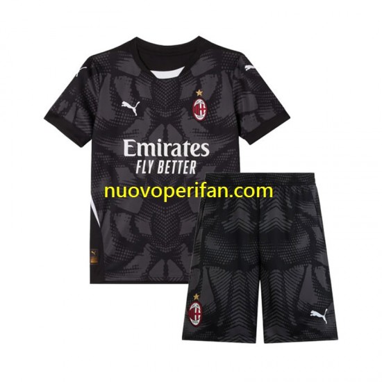 Maglie da Calcio AC Milan Portiere Bambino Prima Tenuta 2024-2025 Maniche Corte