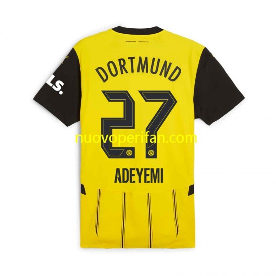 Maglie da Calcio Borussia Dortmund Karim Adeyemi 27 Uomo Prima Tenuta 2024-2025 Maniche Corte