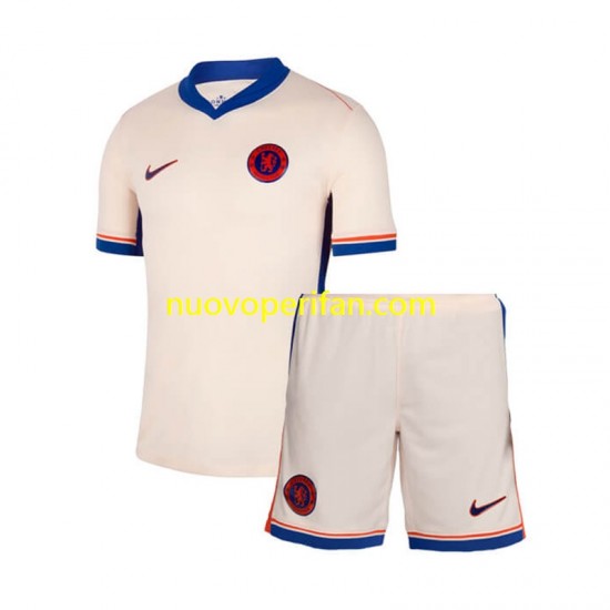 Maglie da Calcio Chelsea Bambino Trasferta Tenuta 2024-2025 Maniche Corte