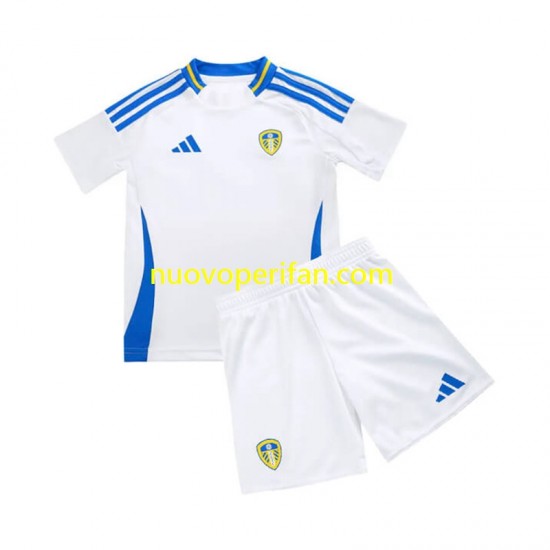 Maglie da Calcio Leeds United Bambino Prima Tenuta 2024-2025 Maniche Corte