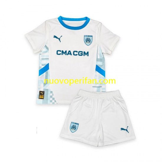 Maglie da Calcio Olympique de Marseille Bambino Prima Tenuta 2024-2025 Maniche Corte