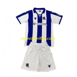 Maglie da Calcio Real Sociedad Bambino Prima Tenuta 2024-2025 Maniche Corte