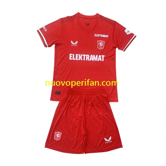Maglie da Calcio Twente Bambino Prima Tenuta 2024-2025 Maniche Corte