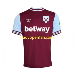 Maglie da Calcio West Ham United Uomo Prima Tenuta 2024-2025 Maniche Corte