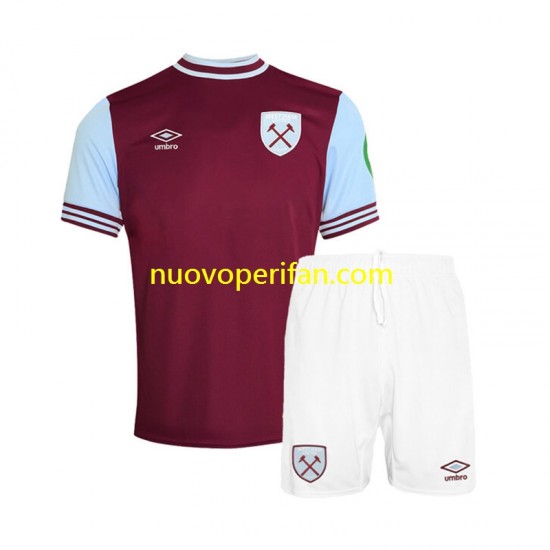 Maglie da Calcio West Ham United Bambino Prima Tenuta 2024-2025 Maniche Corte