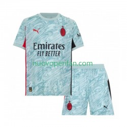 Maglie da Calcio AC Milan Portiere Bambino Prima Tenuta 2025-2026 Maniche Corte