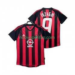 Maglie da Calcio AC Milan INZAGHI 9 2003 Retro Uomo Prima Tenuta 2002 Maniche Corte