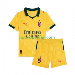 Maglie da Calcio AC Milan Bambino Alternativa Tenuta 2025-2026 Maniche Corte