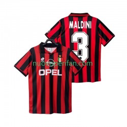 Maglie da Calcio AC Milan MALDINI 3 1996 1997 Retro Uomo Prima Tenuta Maniche Corte