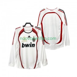 Maglie da Calcio AC Milan 2007 Retro Uomo Trasferta Tenuta 2006 Maniche Lunghe