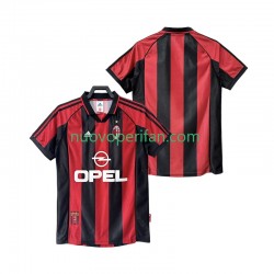 Maglie da Calcio AC Milan Retro Uomo Prima Tenuta 1998 1999 Maniche Corte