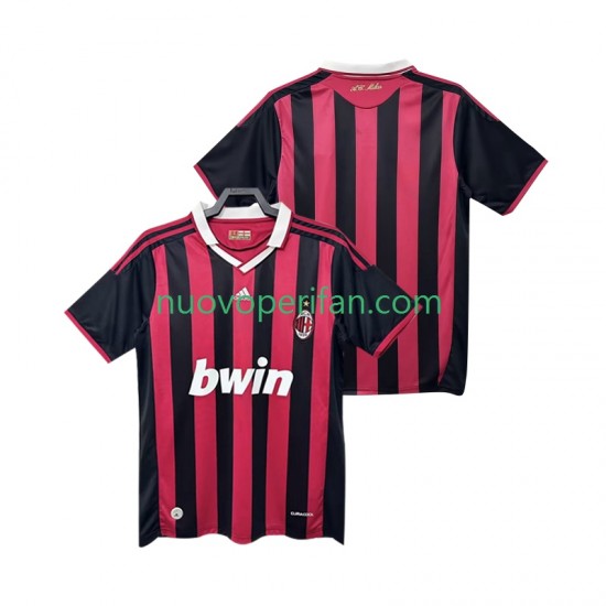 Maglie da Calcio AC Milan 2009 Retro Uomo Prima Tenuta 2010 Maniche Corte