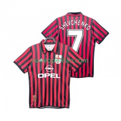 Maglie da Calcio AC Milan SHEVCHENKO 7 2000 Retro Uomo Prima Tenuta 1999 Maniche Corte