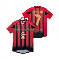 Maglie da Calcio AC Milan SHEVCHENKO 7 2005 Retro Uomo Prima Tenuta 2004 Maniche Corte