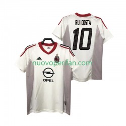 Maglie da Calcio AC Milan rui costa 10 2005 Retro Uomo Trasferta Tenuta 2004 Maniche Corte