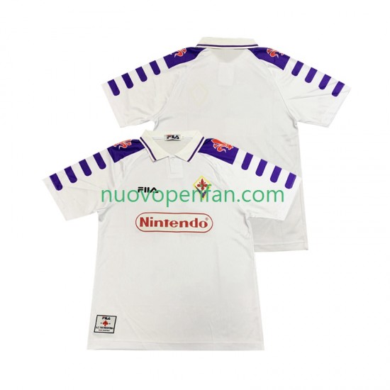 Maglie da Calcio ACF Fiorentina Retro Uomo Trasferta Tenuta 1998 1999 Maniche Corte