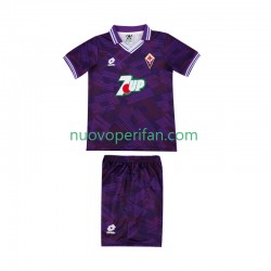 Maglie da Calcio ACF Fiorentina 1992 1993 Retro Bambino Prima Tenuta Maniche Corte
