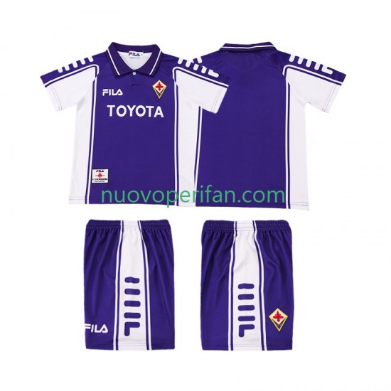 Maglie da Calcio ACF Fiorentina 2000 Retro Bambino Prima Tenuta 1999 Maniche Corte