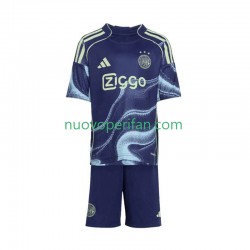Maglie da Calcio AFC Ajax Bambino Trasferta Tenuta 2025-2026 Maniche Corte