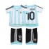Maglie da Calcio Argentina RIQUELME 10 2007 Retro Bambino Prima Tenuta 2006 Maniche Corte