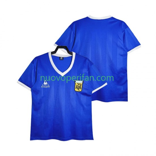 Maglie da Calcio Argentina 1986 Retro Uomo Trasferta Tenuta Maniche Corte