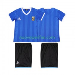 Maglie da Calcio Argentina 1986 Retro Bambino Trasferta Tenuta Maniche Corte