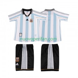 Maglie da Calcio Argentina Retro Bambino Prima Tenuta 1998 Maniche Corte
