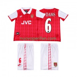 Maglie da Calcio Arsenal ADAMS 6 1996 Retro Bambino Prima Tenuta 1994 Maniche Corte