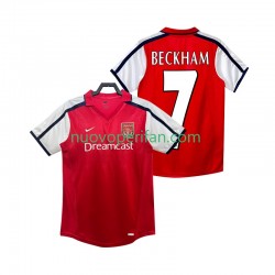 Maglie da Calcio Arsenal BECKHAM 7 2001 Retro Uomo Prima Tenuta 2002 Maniche Corte